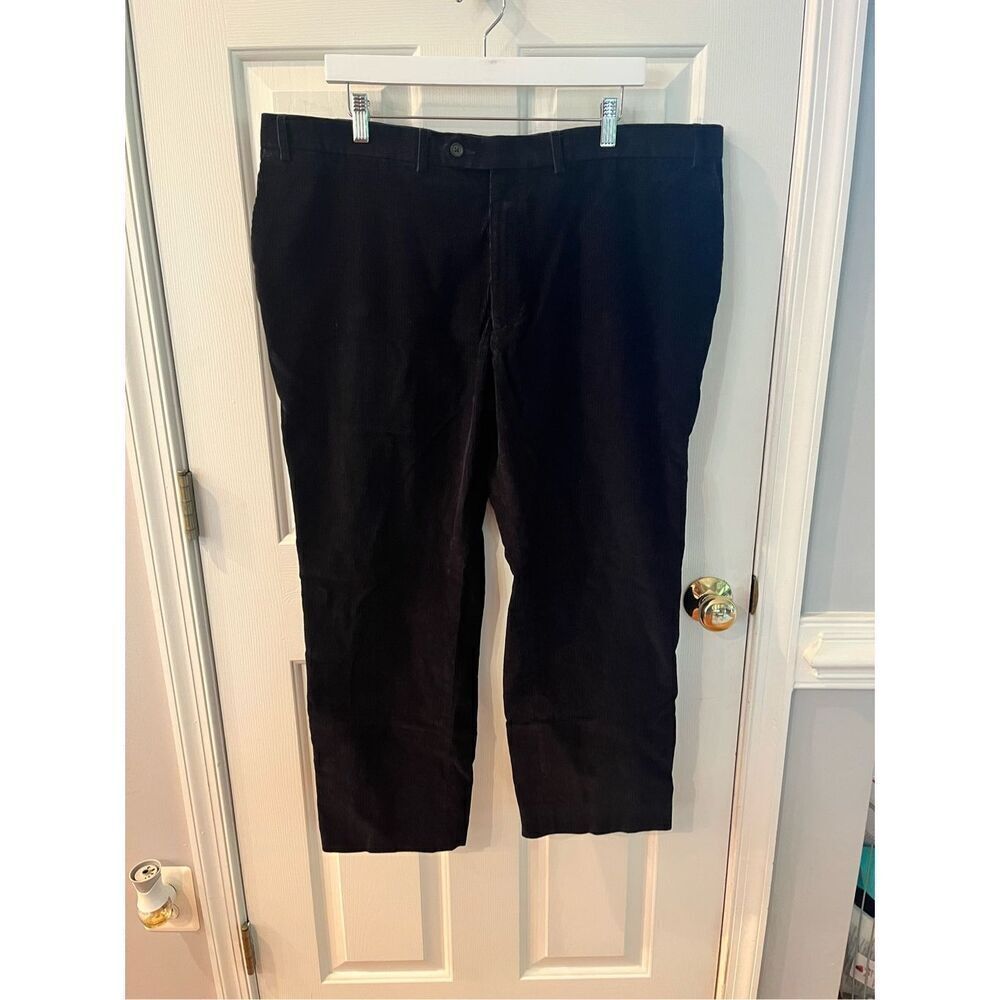 Lauren Ralph Lauren Black Corduroy Straight Leg Pants sz 42X 30 ( 28)EUC